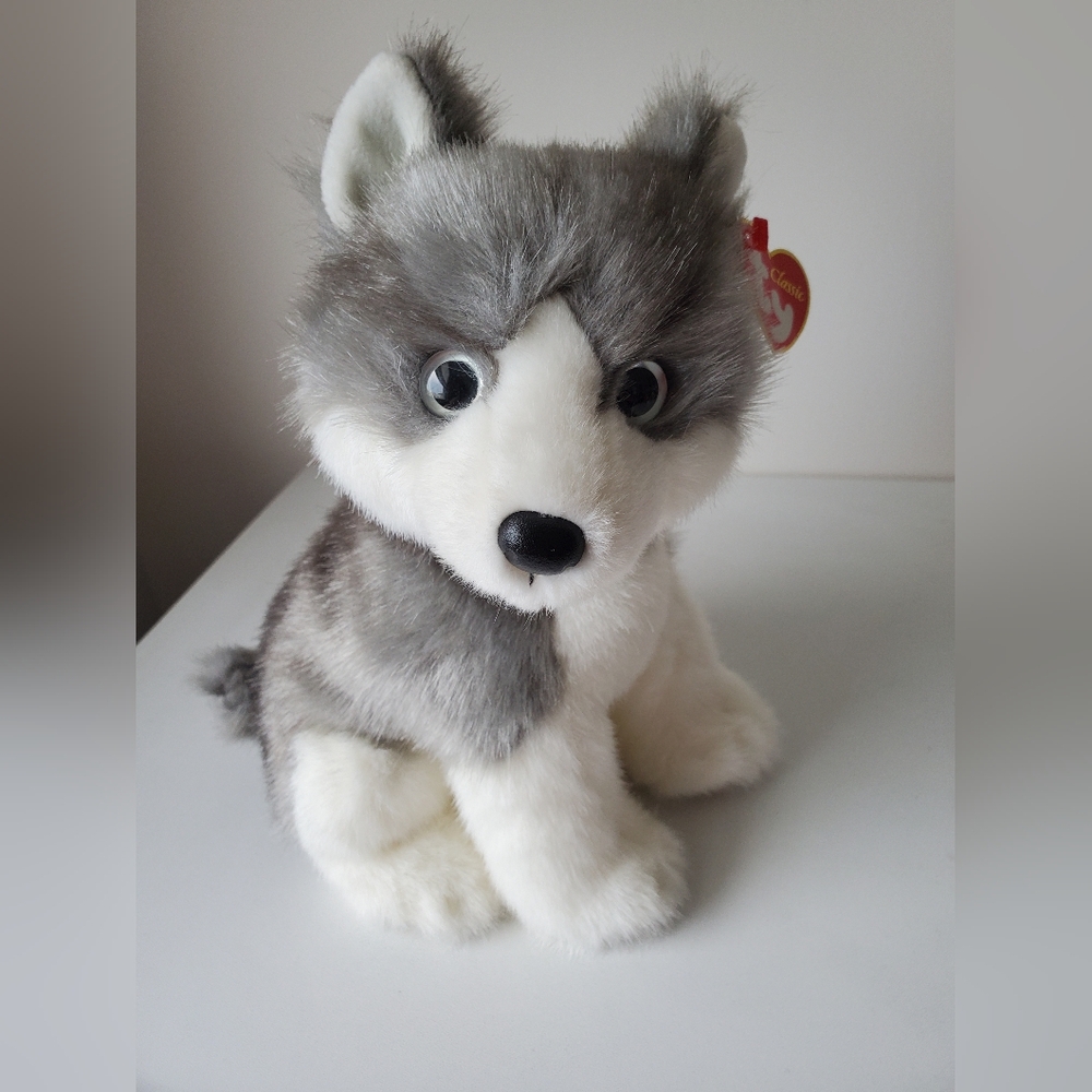 Ty Classics | Boomtown the Siberian Husky | Large Beanie Baby Plush NWT